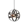 Lampes suspendues Nordic Antique Creative Noir Rond Terre Lustre Sphérique Rétro Américain LED Fer ChandelierPendant