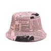 Berets 2022 Unisex Summer Ins Bucket Hat Design Design Spaper Print Women Мужчины на открытом воздухе для солнцезащитной кровь.