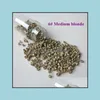 Microbilles accessoires pour cheveux outils produits en gros 1000 pièces/bouteille 5*3*M 7# Micro anneaux/liens/perles en aluminium blond clair doublés de Sile pour