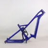 27.5er Suspension Electric Bike Frame E23 Compatible Bafang M620 Motor Travel 160mm Custom Blue Paint