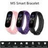 M5 Smart Band IP67 Pulseras impermeables Reloj deportivo Hombres Mujer Presión arterial Monitor de ritmo cardíaco Pulsera de fitness para Android IOS Conveniente