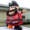 Jätte 5m uppblåsbara piratkopiera tecknad uppblåsbara viking kapten karaktär för nöjespark reklam