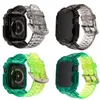 Voor Apple Watch Gradiënt Kleurrijke Band Bandjes, Mode Designer Clear Transparent Sport Horloges Serie 1 2 3 4 5 6 44mm