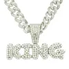 Hip Hop King Diamond Immond Letter Lettern Necklace Men Hip Hop Cool Diamond Diamn