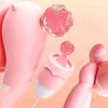 Nxy Oeufs Femelle Masturbation Silicone Baguette Mamelons Clitoris Sucker G Spot Vibrateur Plug Anal Oeuf Langue Lécher Oral Sex Toys pour Femmes 220421