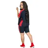 Damen-Trainingsanzüge, zweiteiliges Outfit für Damen, Sommer, einfarbig, gestreifte Oberteile und Shorts, zweiteiliges Set, lässiger Y2K-Trainingsanzug, sportliche Jogginganzüge