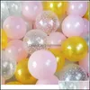 Balloon Novelty Gag Toys Gifts 30Pcs 12 Inch Latex Set Star Clear Gold Balloons Wedding Decoration Baby Shower Birthday Party Supplies Ho