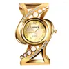 腕時計女性バングル腕時計クリスタルラグジュアリーレディースクォーツ時計