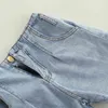 CITGEETT Summer Kids Girls Zestawy Ubrania Solidne pojedyncze koszule piersi Topy kamizelki dżinsowe spodnie wysokiej talii garnitur J220711