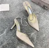 Bridal Wedding Dress Sandals Shoes Elegant Brands Women's Saeda Pumps Crytal Straps Gladiator Pointed Toe Luxury Lady High Heels Luxury Designer