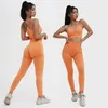 Hot Selling Gebreide Naadloze Peach Hip Raise Yoga Kleding Sport Yoga sets Fitness Pak Dames