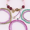 S2965 Bijoux de mode bohème brins multicouches Bracelet à cordes de perles Style ethnique pendentif papillon pendentif couleur bonbon Bracelets de perles
