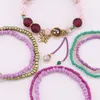 S2965 Bohemian Fashion Jewelry Multi-Layer Strands Pärled String Armband Etnisk stil Fjäril Pendant Pendant Candy Color Pärlor armband