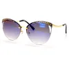 2022 Oval Semi-Rimless Sunglasses Female Fashion Gradient Eyeglasses Famous Brand Outdoor Luxury Oculos De Sol
