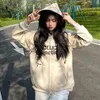 Kadın Hoodies Sweatshirts Y2K Giysileri Vintage Kadın Zip-Up Hoodie Street Giyim Gotik Peri Grunge Grafik Baskı Sweatshirt Punk gevşek Lon