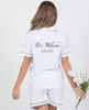 Personalized Pajamas Silk Bridesmaids Short Shirt set Bridal shorts bridesmaid pajamas bridesmaid proposal gifts 220621