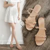 Women slippers flat summer wear comfortable beachwear outdoors Flip Flops three or Four belt stretch sandals cross strap indoor fashion shoes