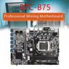 Motherboards ETH Mining Motherboard 12 PCIE To USB LGA1155 With G530 CPU DDR3 4GB 1333Mhz RAM Cooling Fan B75 BTC MinerMotherboards