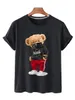 Fashion Ins Style Sports Mask Bear Pattern Printed T-Shirts Tops For Womens Summer Short Sleeve Loose Tush Shirt Tees CF569