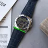 9 Stile hochwertige Uhren 102719 BGO40PLTBXTSK OCTO FINISIMMO TOURBILLON AUTOMATISCHE MECHANISCHE MENSE WATCH Skelett Zifferblatt Lederband Gents Armbanduhr