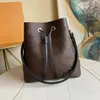 7A 2022 Top Designer Luxury Ladies Bucket Bag Classic Fashion Retro Name Brand Letter Presbyopia Bag Large Capacity One Shoulder Leather Casual