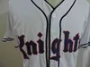 AXFLSP CHENGLAMITNESS BILLIG NY #9 York Knights Den naturliga vita filmen Stitched Jerseys Roy Hobbs Shirts 1939 100th Baseball Centennial Patch