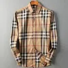 Burbereys designer camicia casual da uomo business moda uomo camicia di marca primavera/estate risvolto maniche lunghe plaid bottoni a fila singola comoda e traspirante