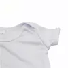 DIY Kids Home Clothing SubliMation White Blank Short-Sleeved Baby Crawling Clothes Thermal Transfer Polyester Baby Onesie B6