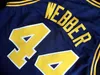 SJZL98 Chris Webber # 44 Detroit Ülke Günü Lisesi Retro Basketbol Jersey Erkek Dikişli Özel Herhangi Bir Numara Adları Formalar