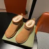 Sandals Nubuck Snow Boots 2022 Winter Flat Heel Warm Ankle Slip On Shoes Woman Plush Inner Fashion Booties Cow SuedeSandals