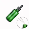 Packing Green Clear Bottle Black Ring Black Top Glass Essential Oil Dropper Vials Empty Portable Refillable Cosmetic Container 5ML 10ML 15ML 20ML 30ML 50ML 100ML