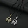 Pendant Necklaces Kinitial Nordic Viking Necklace Men Runes Double Axe Amulet Scandinavian Charm Vintage Jewelry Colar