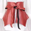 Belts Ultra Wide Cummerbunds Women Skirt Peplum Belt Self-tie Waistband Corset Female PU Leather Ruffle Tide All-matchBelts Donn22