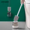 GESEW TPR Silikon Toalettborste Långt handtag påfyllning Väggmontering eller golvstående rengöring av badrumstillbehör 220511