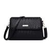 Evening Bags Fashion Black Shoulder For Women PU Leather Soild Color Crossbody Messenger Bag Purse Female Mama Handbags