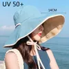 Mujeres Pescadores Sombrero Primavera Verano Protector solar Gran ala Borde del cubo Antiultravioleta UV Sol UPF 50 220607