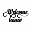 Bem-vindo ao lar - Lindo letreiro de metal para decoração de casa com arte decorativa em metal