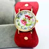 Relojes de pulsera Shsby Llegada Impreso Pulsera de cuero Reloj de pulsera Vestido de banda ancha Reloj Flores múltiples Mujeres Casual Girl's GiftWristw
