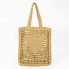 Designer Shopping Bags Hollow Letters Straw Tote Fashion Paper Woven Women Shoulder Bags Summer Beach Handbag Luxury Bag 6 Colors318W