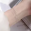 Link Chain 925 Sterling Silver Three-Layer Circle Bracelet For Women Simple Exquisite Gift Wedding Accessories Fawn22