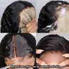 SVT koronkowe przednie ciało fali ludzkie włosy peruki dla czarnych kobiet mokre i faliste brazylijskie 4x4 Peruka 180% wklejona 220609