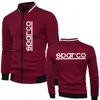 Felpa Sparco Autunno Inverno Nuovi Uomini Manica Lunga Zip Felpa Hip Hop Streetwear Sik Giacca Uomo