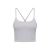 LU-186 Backless Yoga tanktops voor dames Mouwloos sport-T-shirt Workout Fitness BH Sneldrogend atletisch hardloopvest Dame