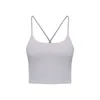 Débardeur de Yoga dos nu pour femmes, t-shirt de sport sans manches, soutien-gorge d'entraînement, de Fitness, à séchage rapide, gilet de course athlétique, LU-186