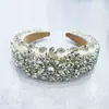 2021 Egant Baroque Crystal Dress and Headband For Women Luxury Soft Pearl Headbands Women Hair Accessories AA220323