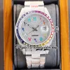 2022 SF EY126334 YT116333 Topp A2824 Automatisk herrklocka IL126300 Rainbow Baguette Diamonds Bezel Arabic Dial 904l Steel Iced Out Diamond Armelet Ditnity Watches