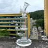 Bongo de vidro científico de 13 polegadas cachimbos de água grossos de alta qualidade para fumo de coroa dupla grandes equipamentos de dab