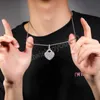 Hip Hop Jewelry Love lock Pendant Necklace for Men Women with Chain Gold Filled Micro Pave CZ Zricon Bling Necklace Accessories