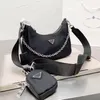 Классическая дизайнерская сумка на плечах бренд 3 в 1 мода высококачественная нейлоновая диагональная кросс