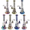 9 inch Hookahs douchekop perc regenboog kleurrijke glazen bongwaterpijpen rechte buis dab olieverstift 14 mm vrouwelijke gewricht rookplatforms met banger zdws2005